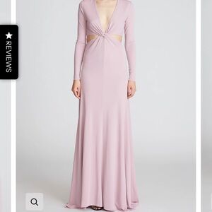 HALSTON ANDIE MATTE JERSEY TWIST GOWN